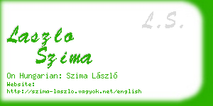 laszlo szima business card